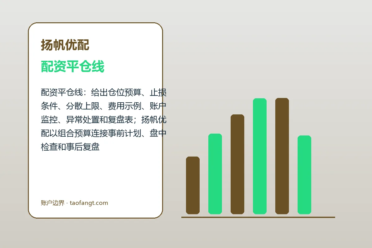 扬帆优配费用、账户与退出规则图解